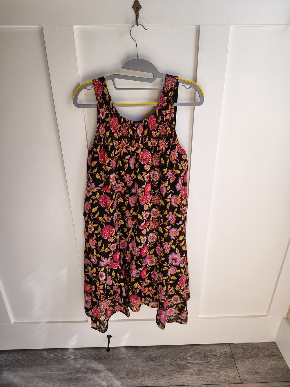 Free People Black With Floral Print Dress